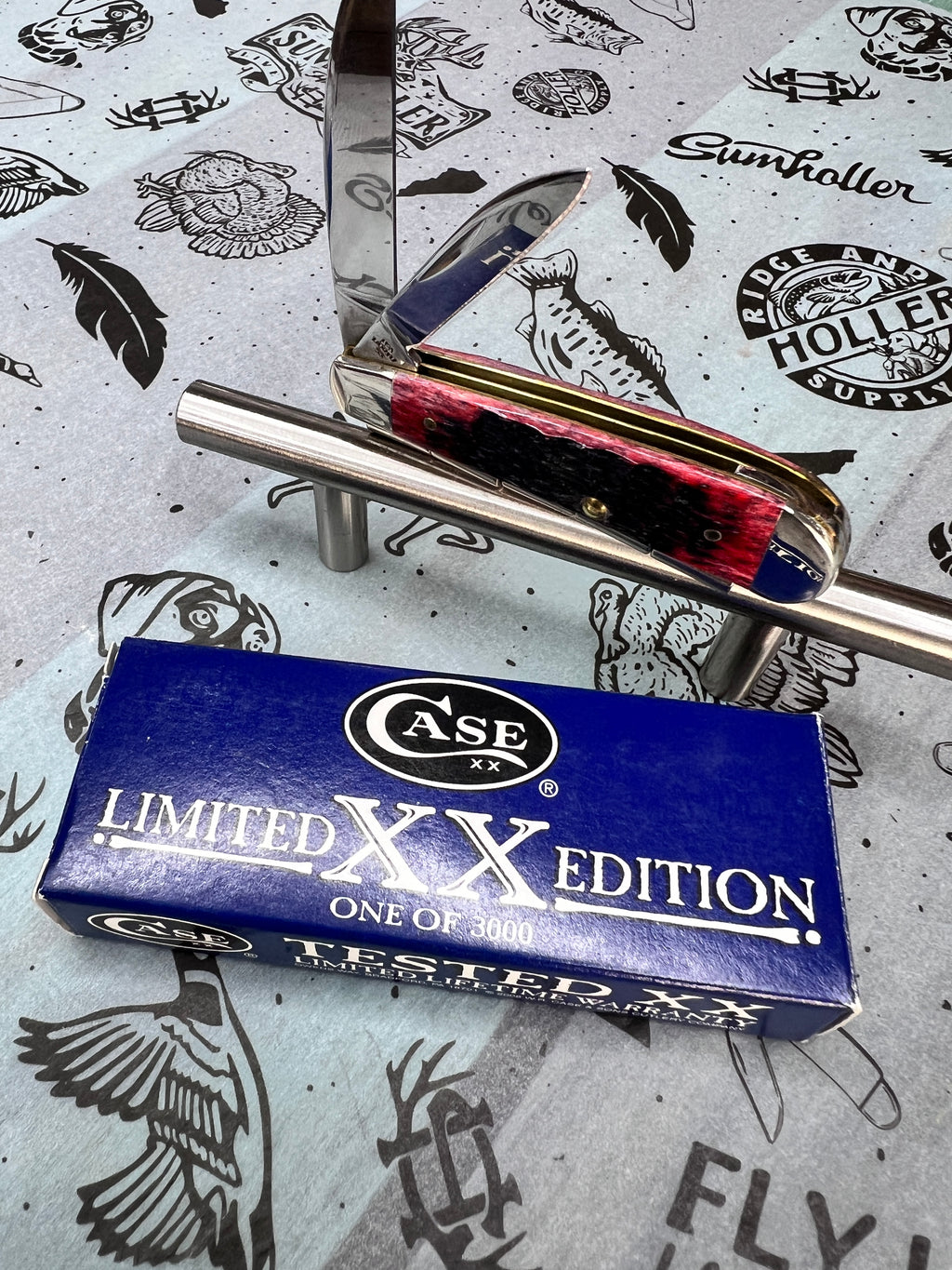 2010 CASE LIMITED XX EDITION CRIMSON BONE SWAYBACK JACK KNIFE 1 OF 3000 MADE
