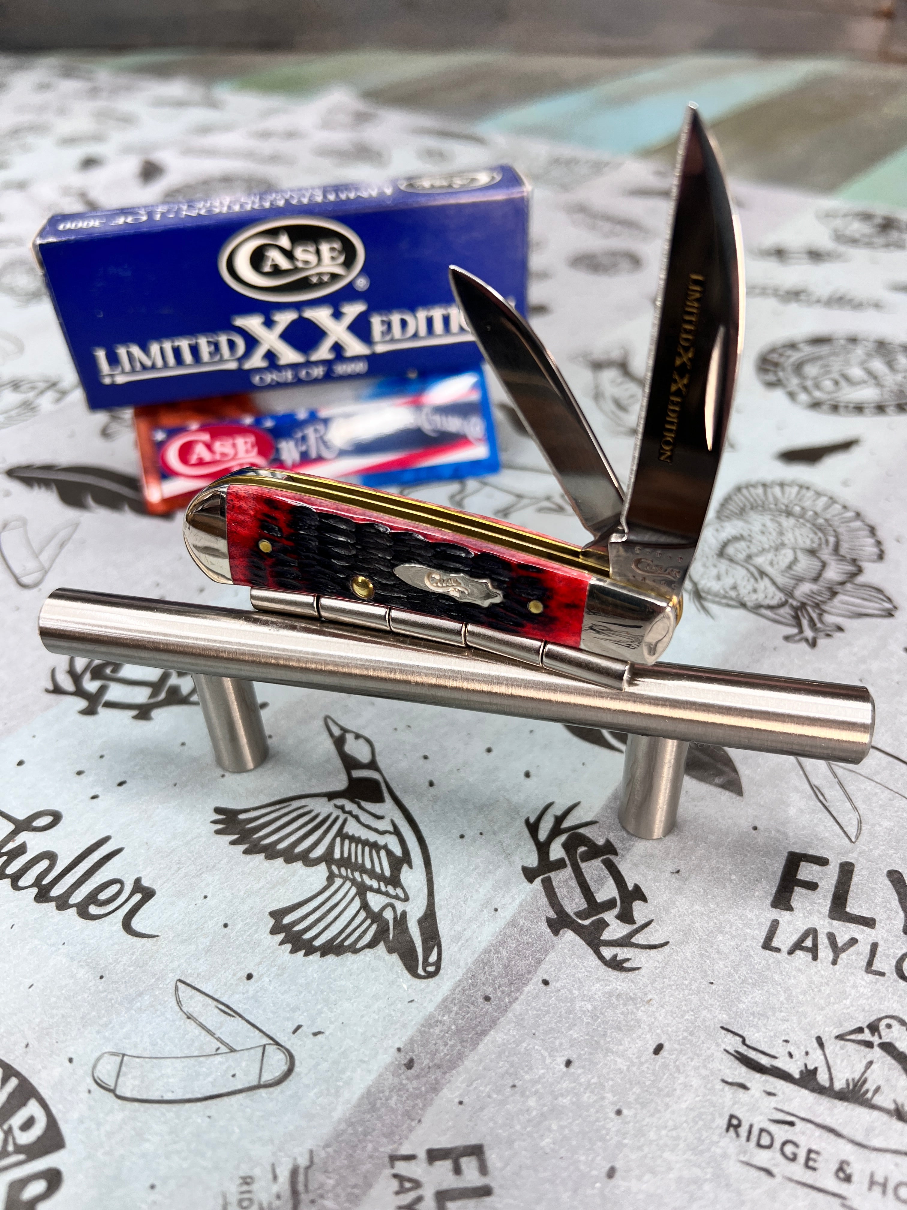 2010 CASE LIMITED XX EDITION CRIMSON BONE SWAYBACK JACK KNIFE 1 OF 3000 MADE