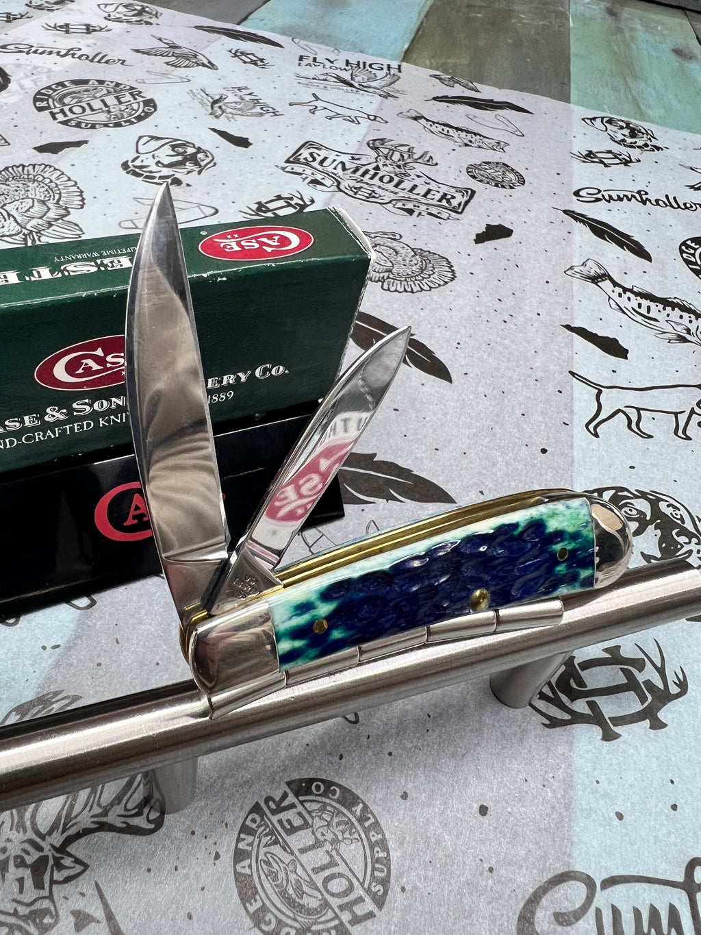 2007 CASE XX TEAL TONY BOSE SWAYBACK  W/ORIGINAL BOX