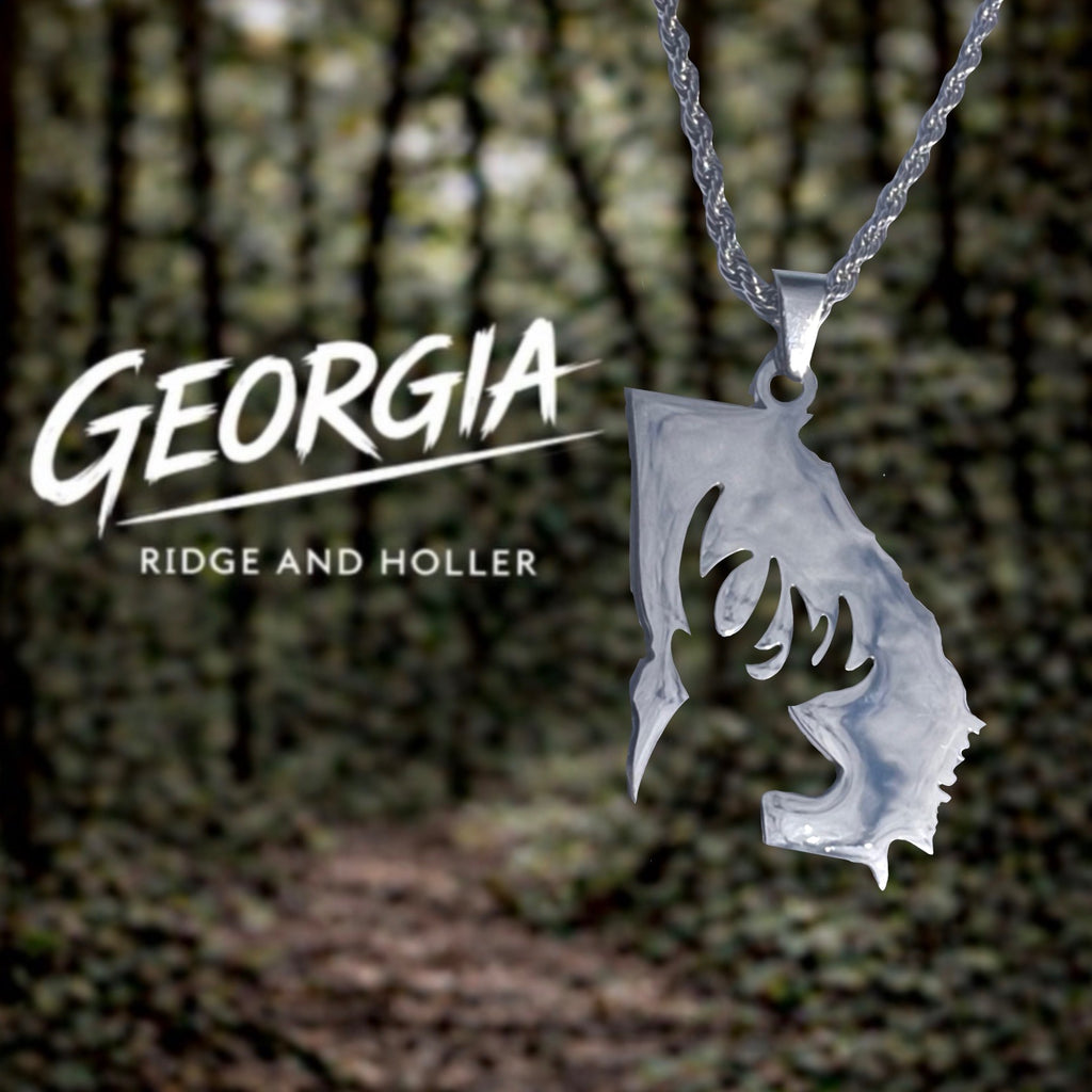 Georgia Deer- Stainless Steel Necklace and Pendant States Series