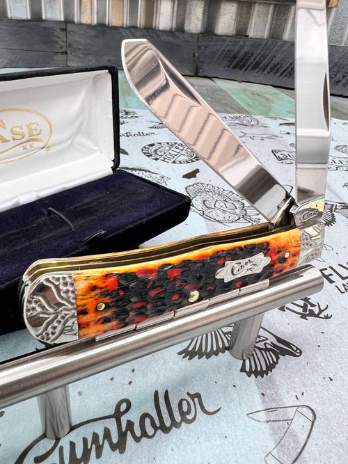 2006 CASE XX USA MICHAEL PRATER CUSTOM 2 BLADE TRAPPER KNIFE