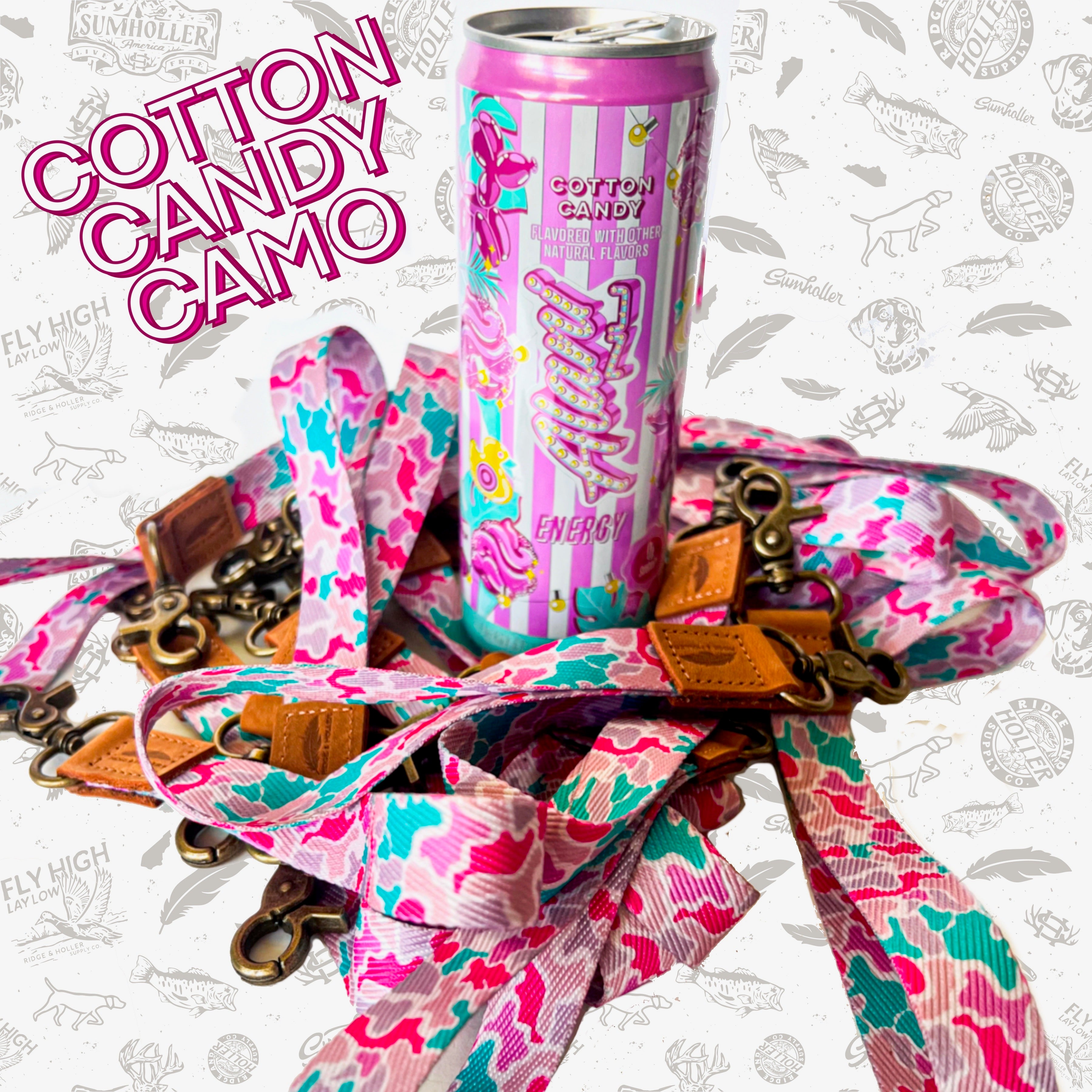 Fly High Lay Low COTTON CANDY Camo Wrist Lanyard