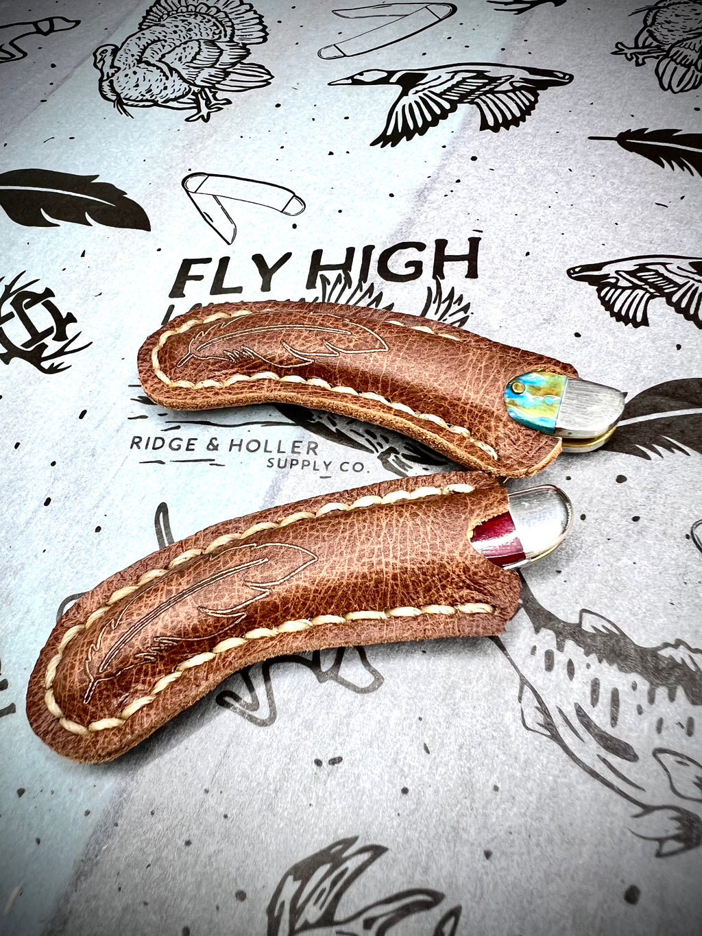 Distressed Knife Slip-Brown