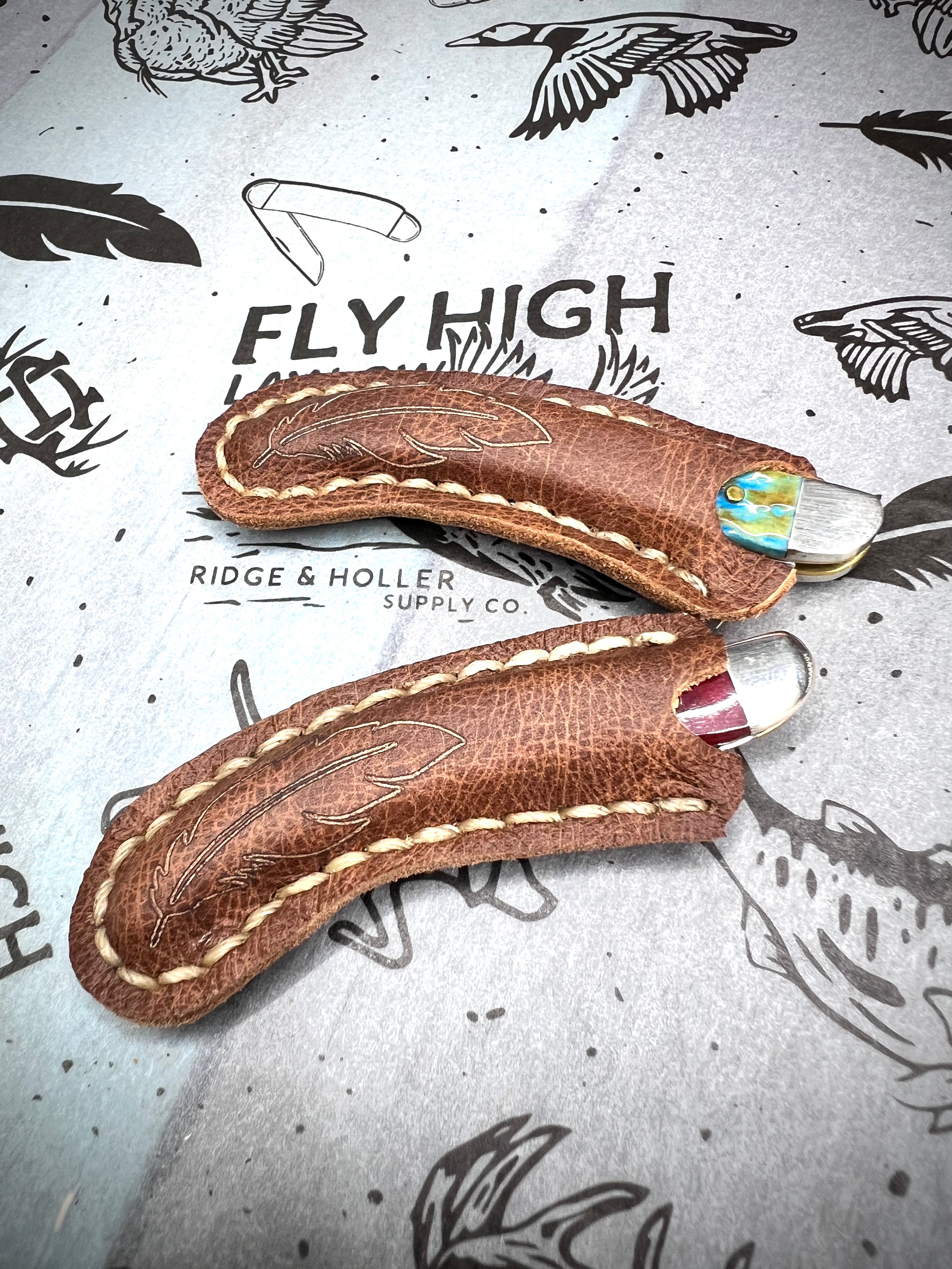 Distressed Knife Slip-Brown