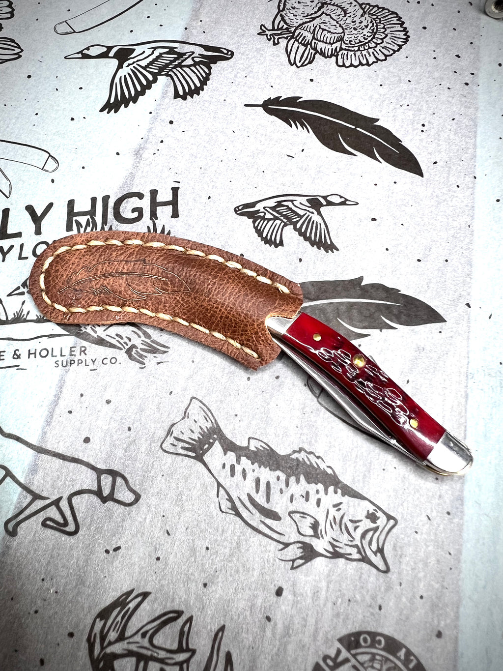 Distressed Knife Slip-Brown