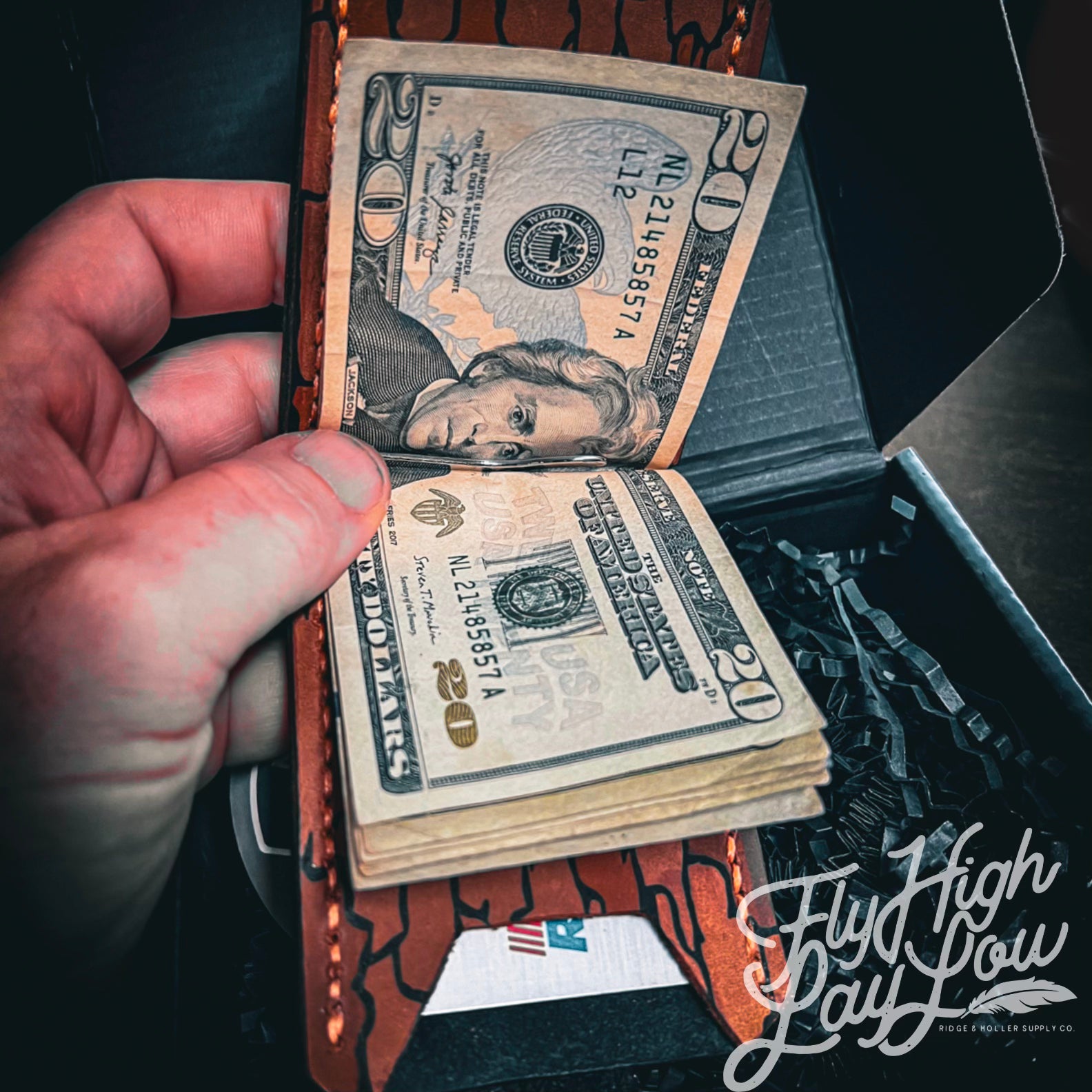 Ten Miles Deep Cypress Bark Wallet