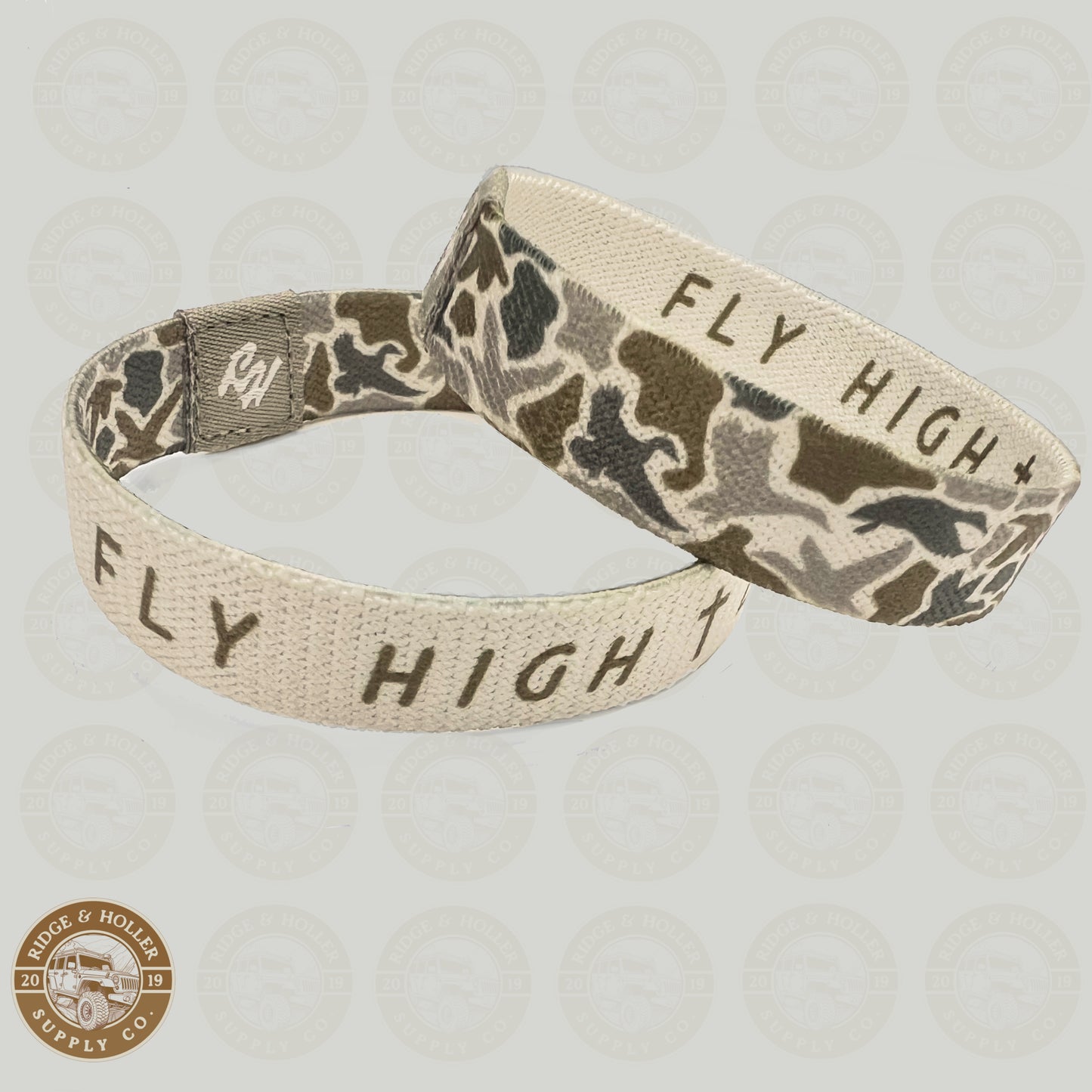 Fly High Lay Low “Duck” Camo Bracelet Tan *New Camo Design*